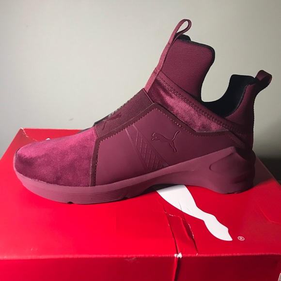 Burgundy Pumas by Rihanna - Picture 3 of 5